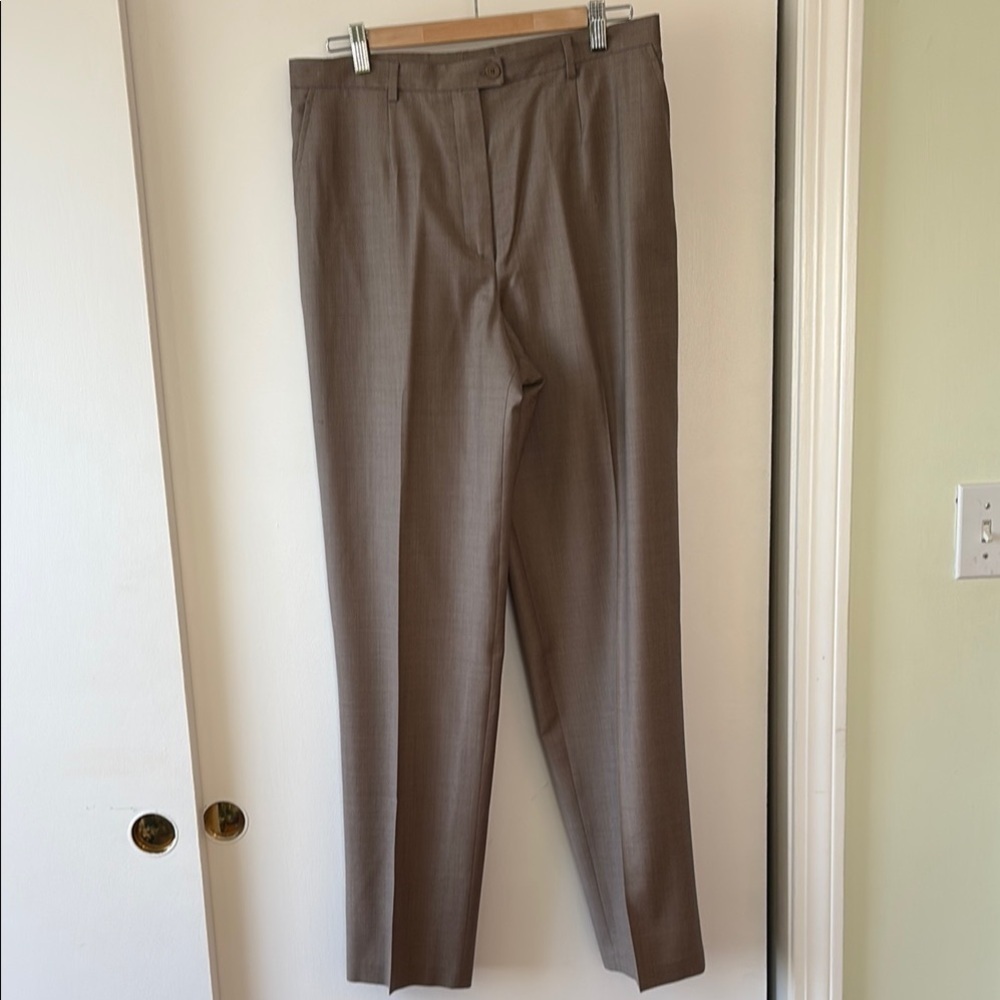 Zanella x Loro Piana Wool Straight Leg Pants 12
